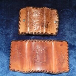 Vintage Leather Wallet and Key Holder